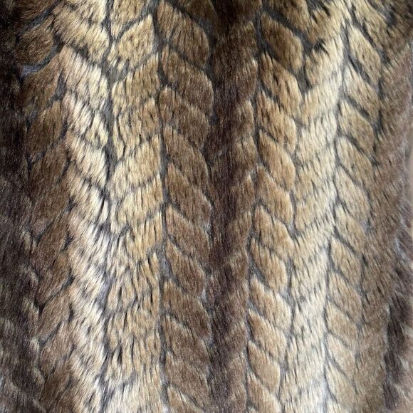 Ecote Faux Fur Vest Brown Tan Super Soft Lined With Pockets Size Large - Picture 4 of 5